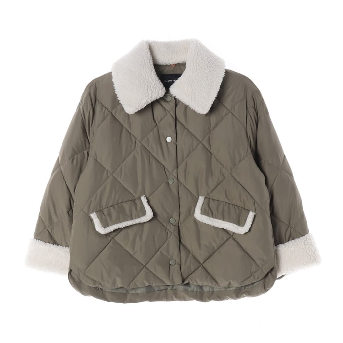 플라스틱아일랜드 퍼 카라 퀼팅 패딩 XS 상품이미지1