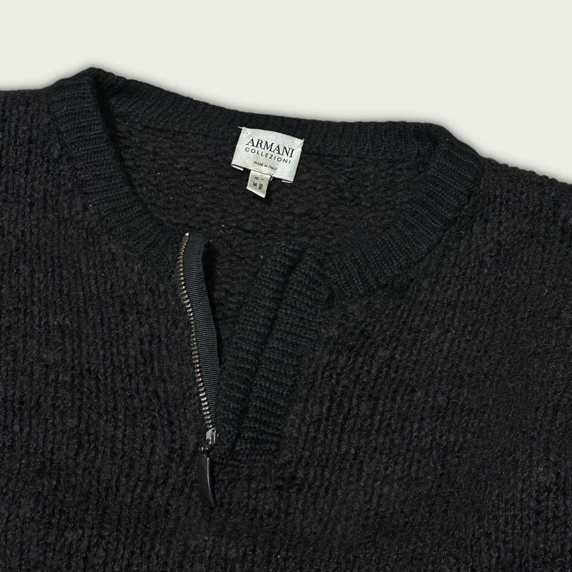 버진울 헨리넥 집업 니트 상품이미지4