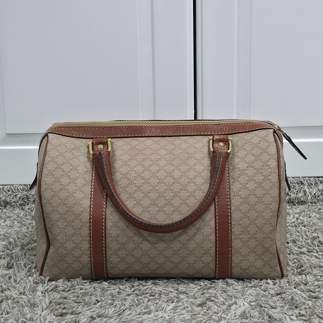 셀린느 빈티지 마카담 보스턴백 30 여행가방 베이지  상품이미지2