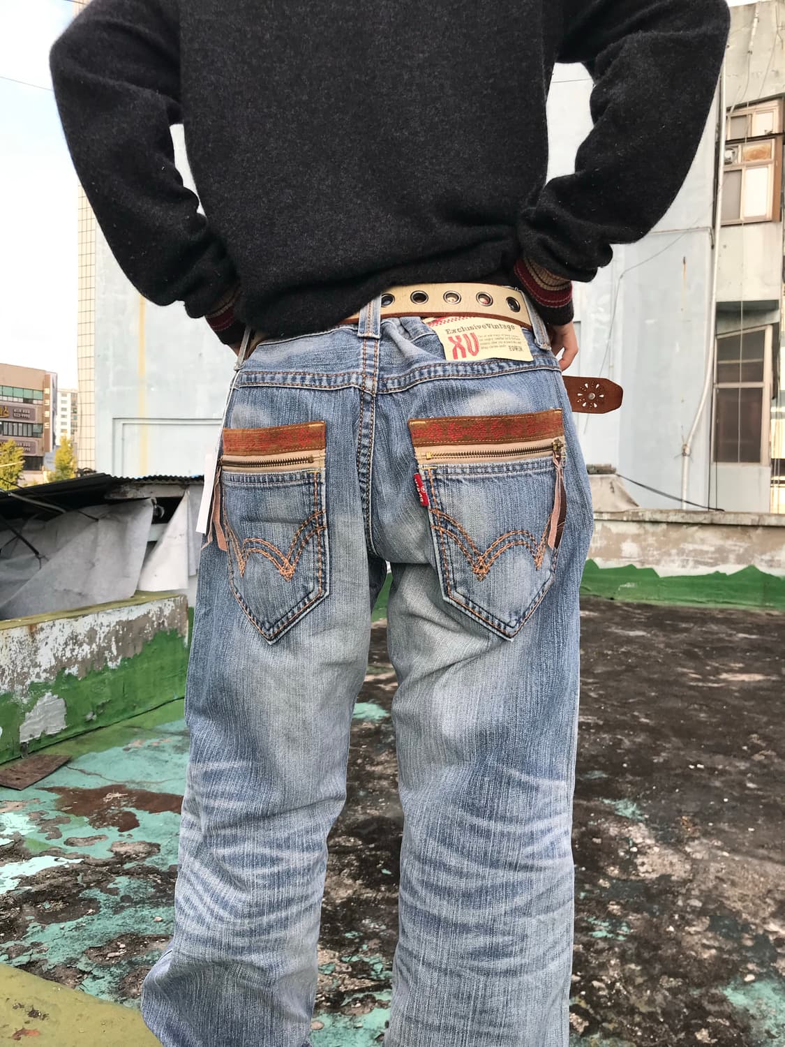 보헤미안 데님 팬츠 상품이미지3