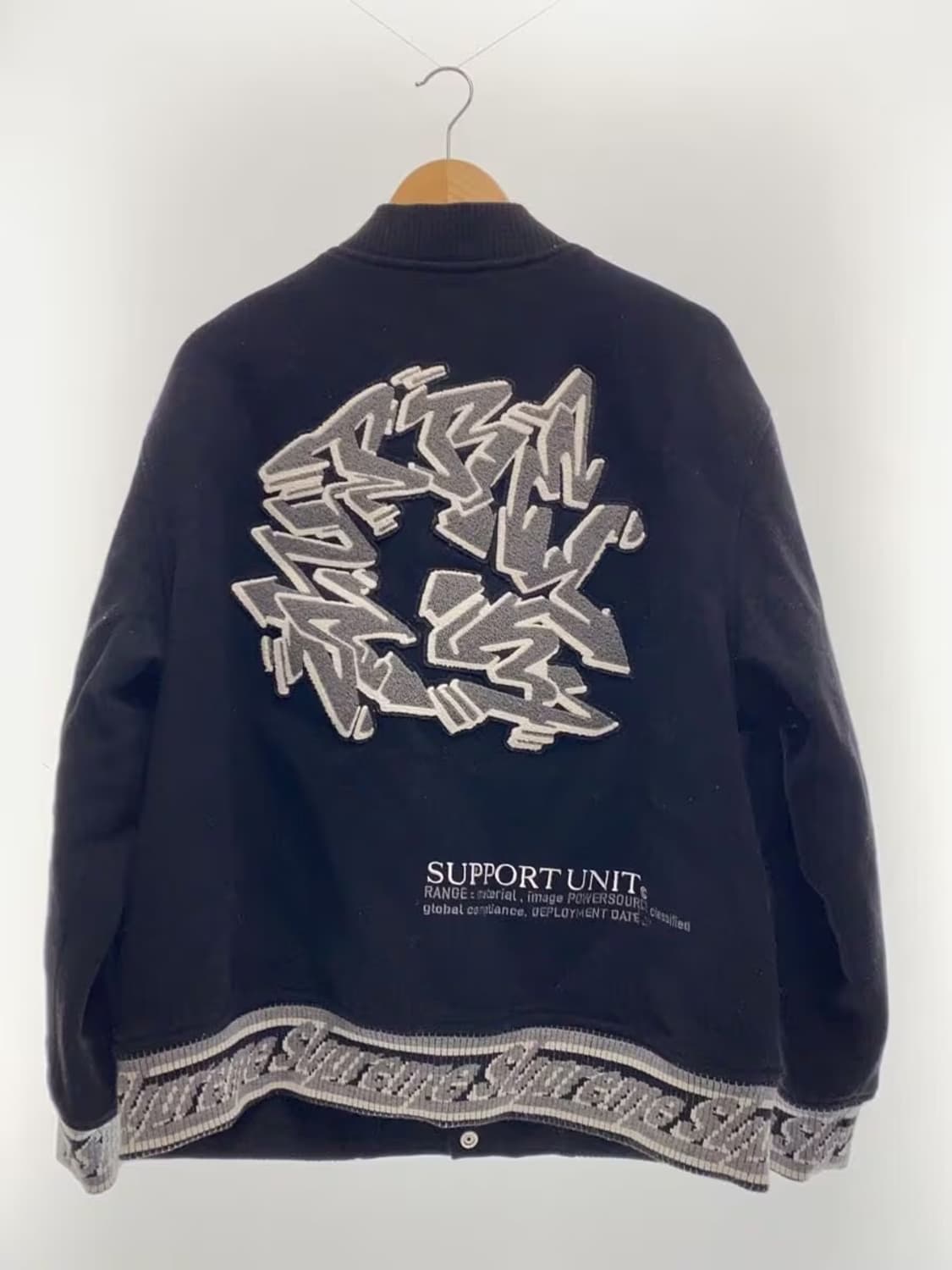 Supreme Support Unit Varsity Jacket Blac 상품이미지2