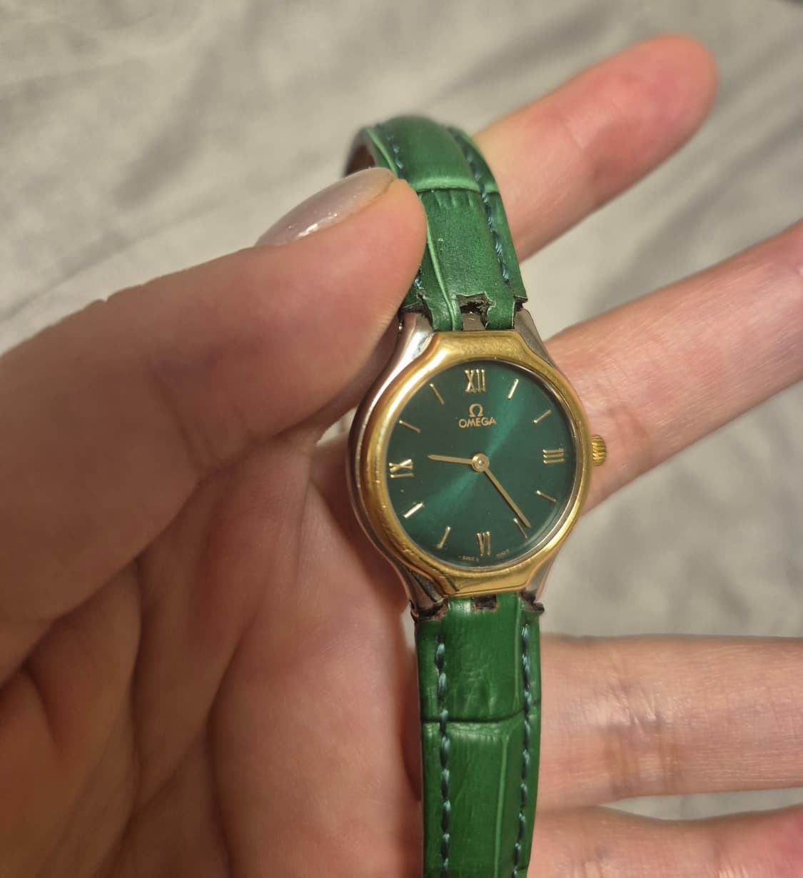 오메가 드빌 녹판 18K콤비 여성용 시계 (점검완료!! 희귀!!) 상품이미지1
