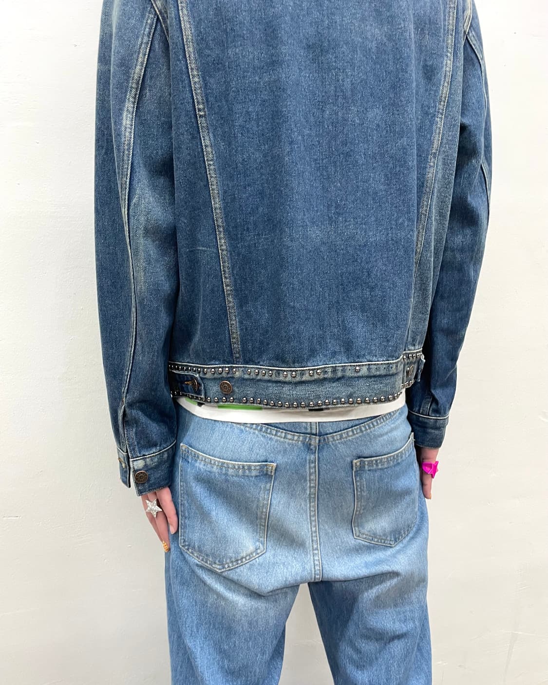 studded cubic denim jacket 상품이미지5
