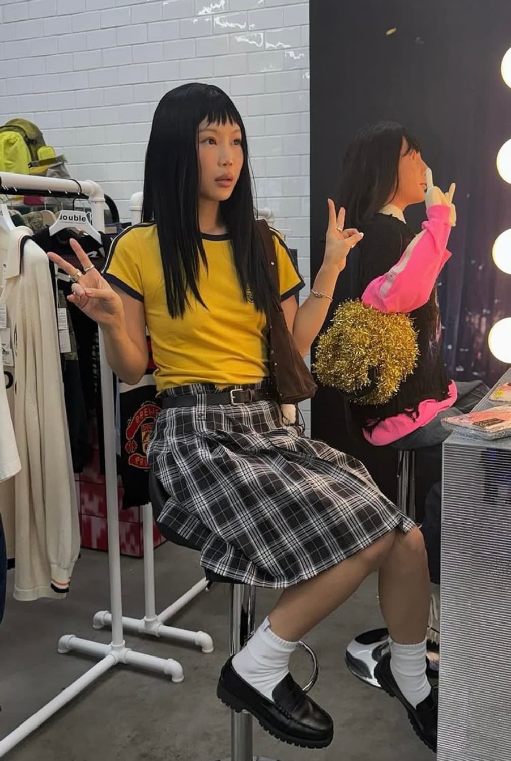 마지셔우드 타탄 체크 스커트🖤🍋‍🟩MARGESHERWOOD🍋‍🟩 상품이미지3