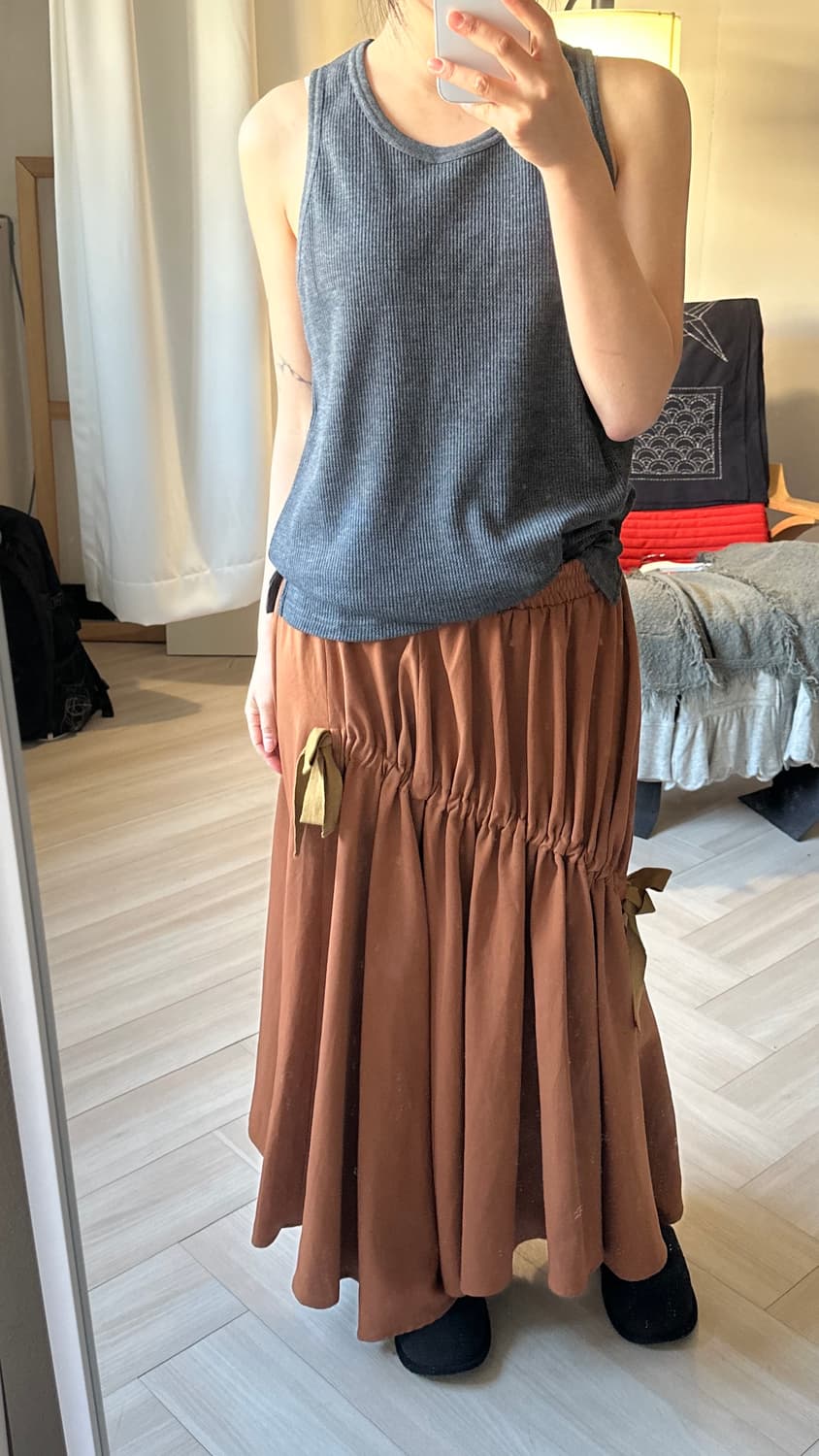 [CHERY TOI] string long skirt  상품이미지3