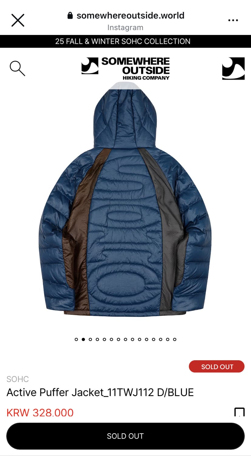 SOHC Active Puffer Jacket D/BLUE /L사이즈 상품이미지2