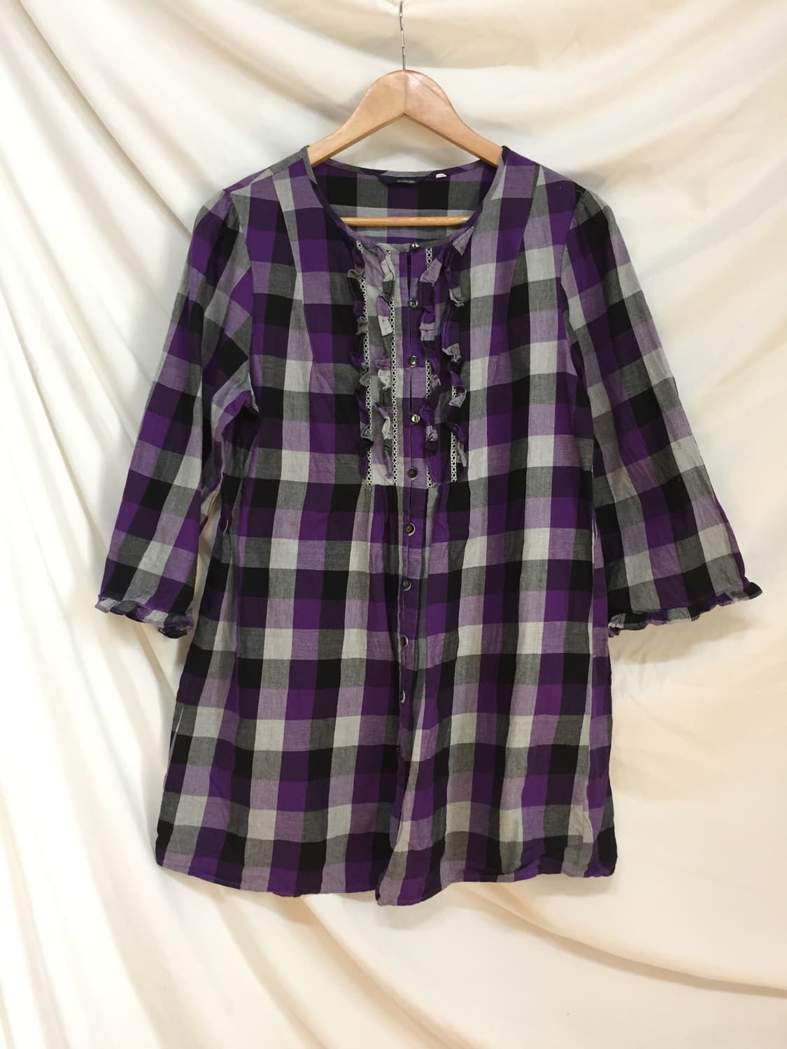 레이어드 모리걸 괴짜 체크 원피스 상품이미지1