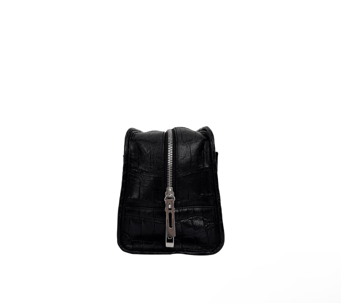 LOEWE 로에베 아마조나28 스퀘어 토트백 크로커다일 블랙 상품이미지4