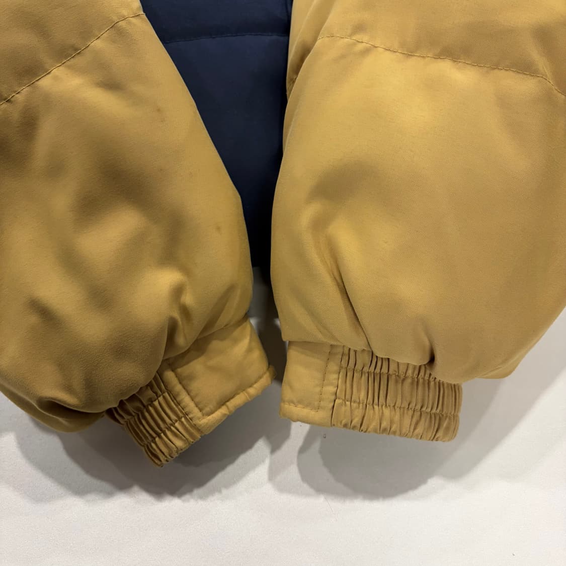 [100] 90s 아식스 퍼포먼스 패딩 점퍼 네이비/옐로우 B277 상품이미지7