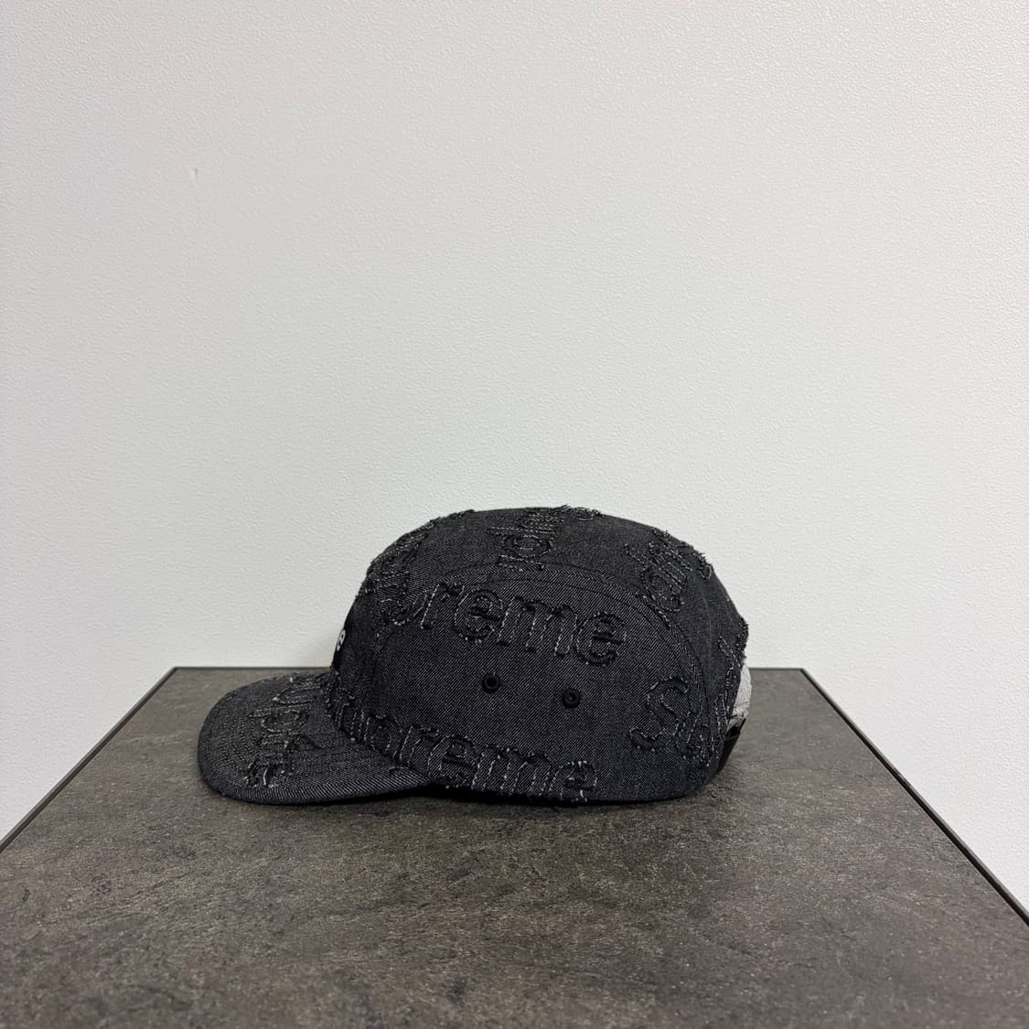 (OS) 슈프림 박스로고 캠프캡 모자 데님 블랙 상품이미지2