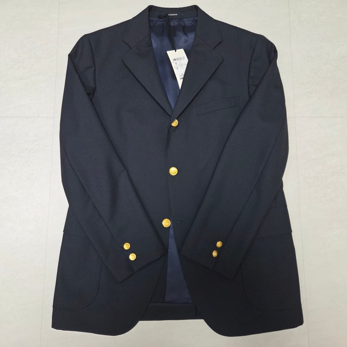 제이프레스 3롤 2버튼 금장 블레이저 자켓 상품이미지1