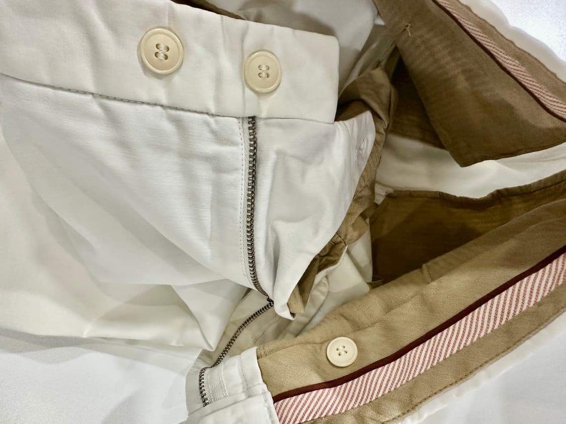 로로피아나 치노 화이트 코튼 엘라스틴 슬림핏 팬츠 상품이미지6