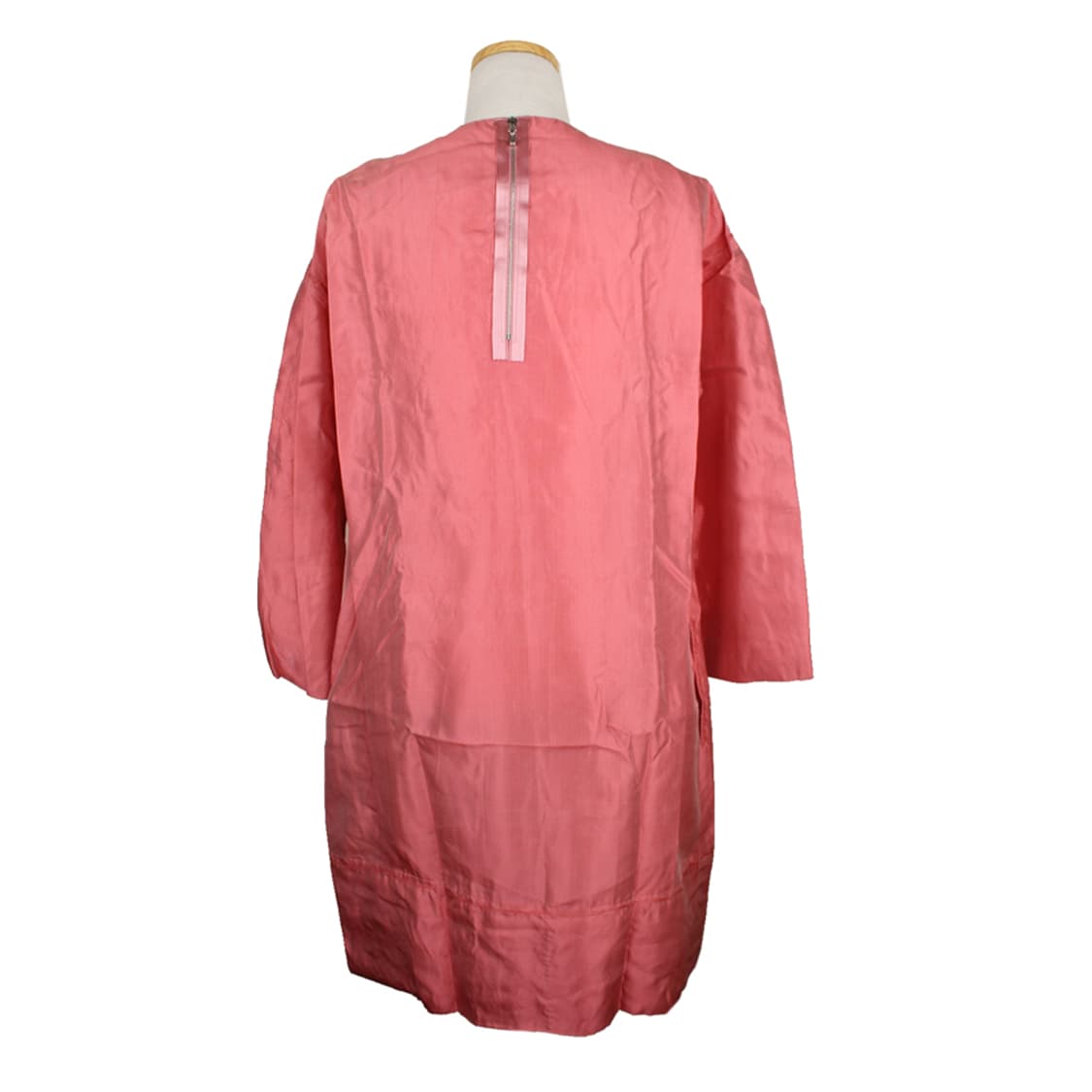 랑방 핑크 프릴 비즈 실크 원피스(38) 상품이미지3