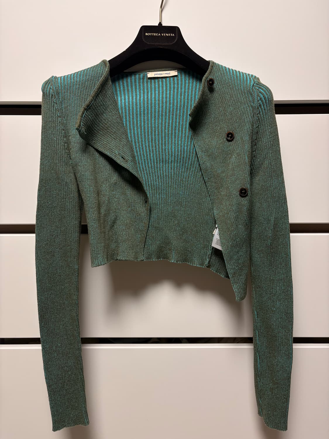 팔로마울 Paloma wool 그린 골지 크롭 가디건 S 상품이미지8