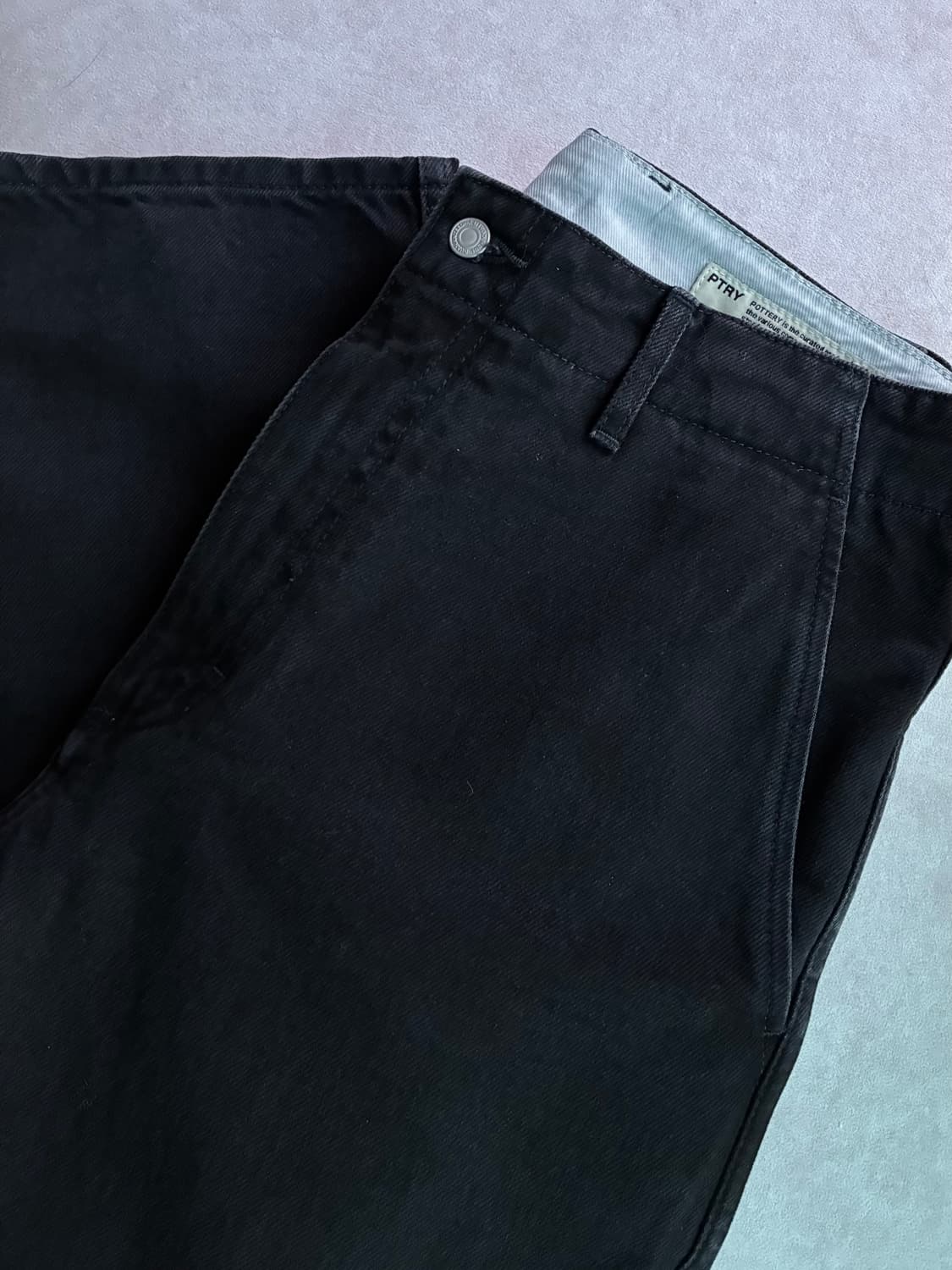 포터리 26년도 원워시 와이드데님 블루블랙컬러 1사이즈 상품이미지7