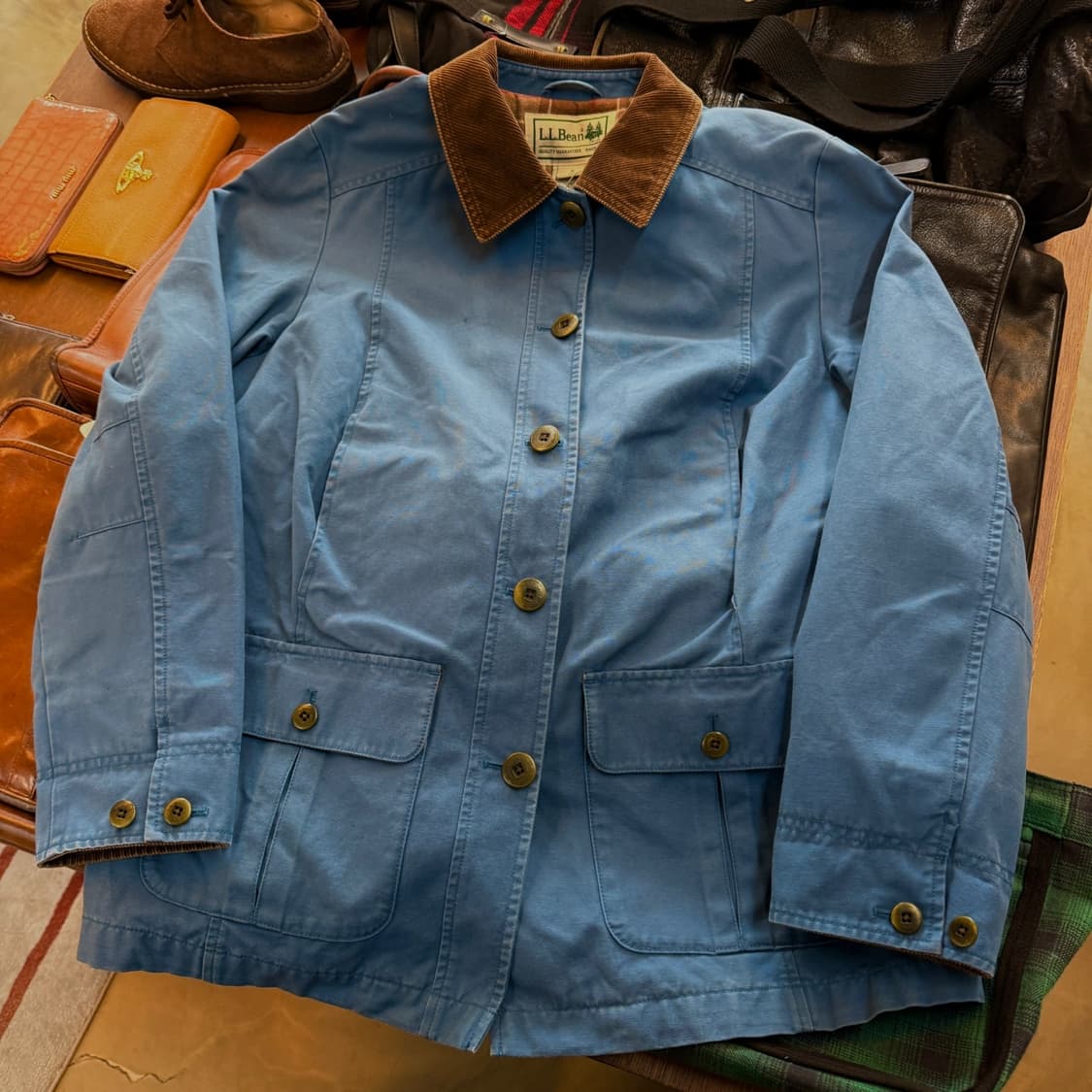 엘엘빈 블루 코듀로이 포인트 초어 자켓 S 상품이미지2