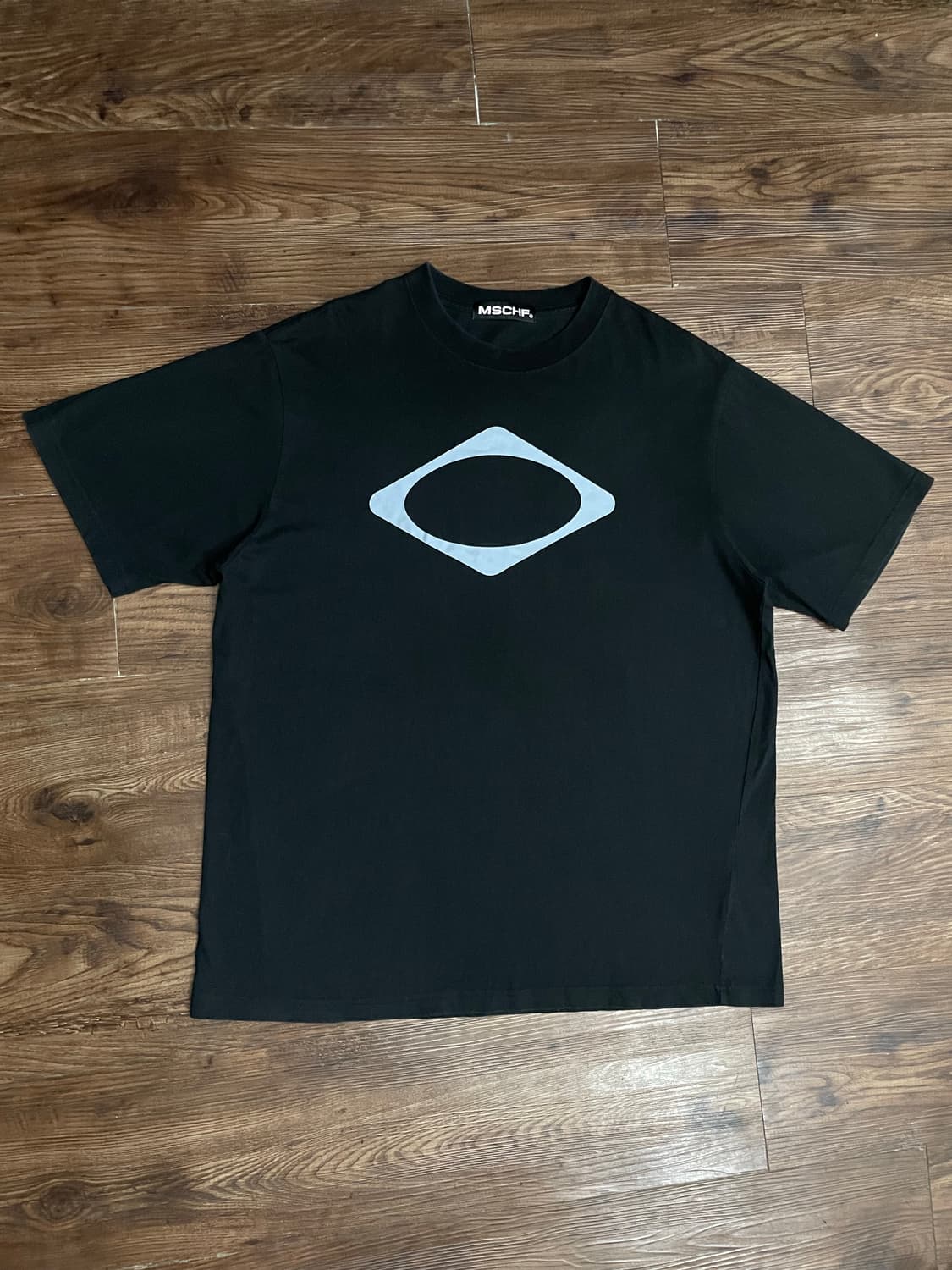 미스치프 롬버스 베이직 티셔츠 블랙 상품이미지2