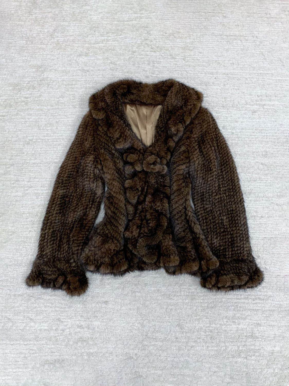 Brown Short Mink Fur Jacket 상품이미지1