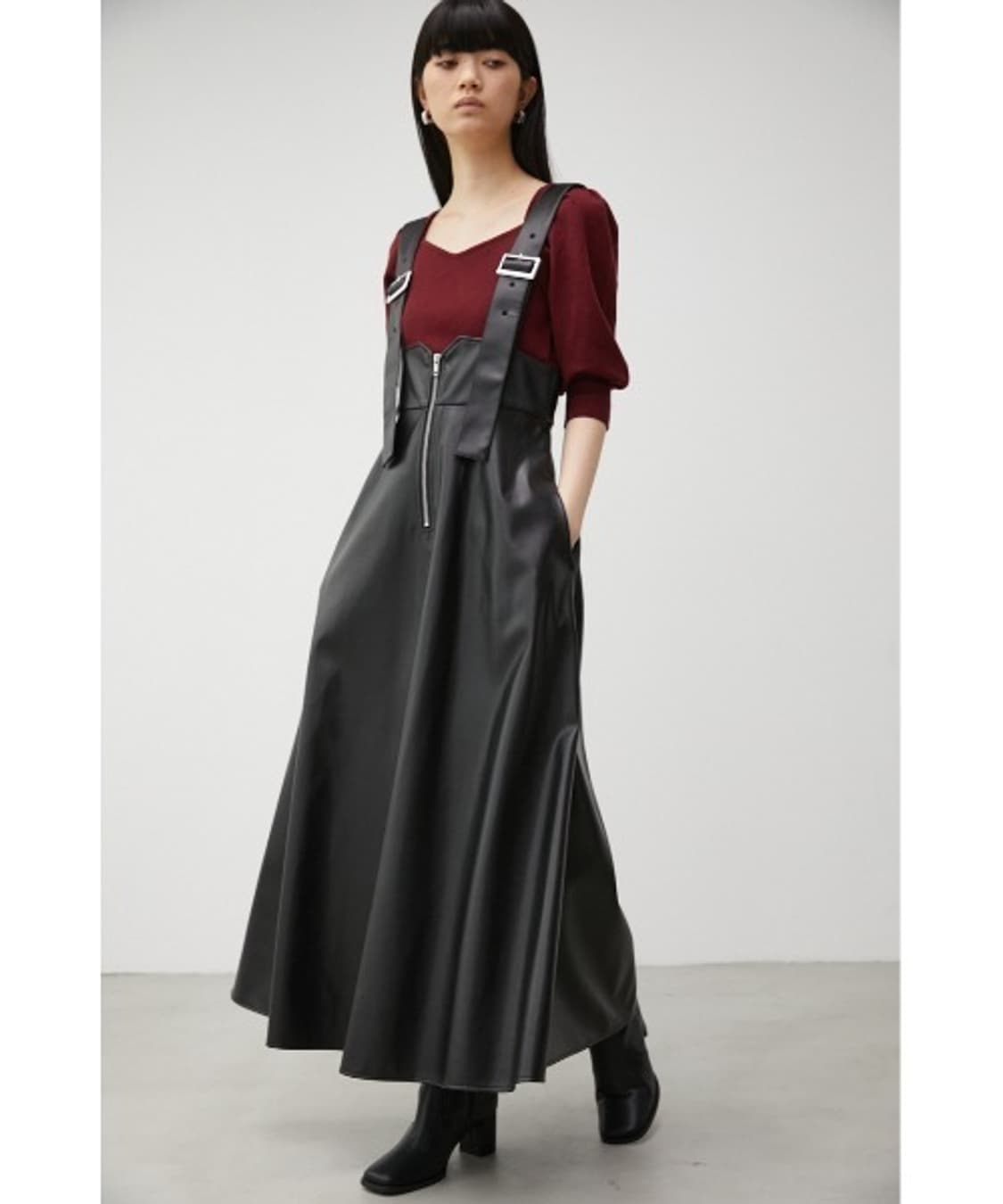 [s] AZUL BY MOUSSY 일본 브랜드 페이크 레더 가죽 스커트 상품이미지1