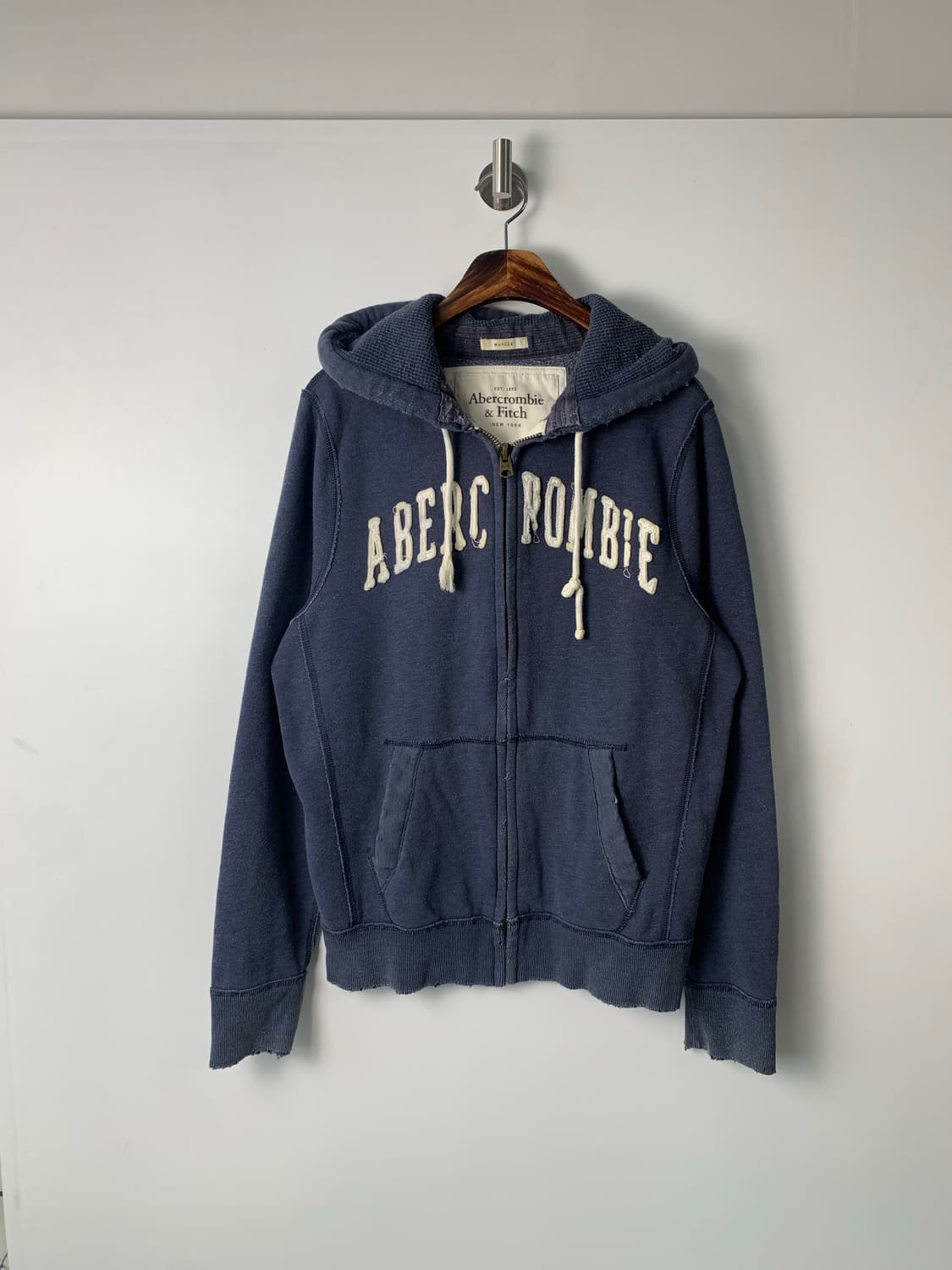 아베크롬비 y2k 와투케 네이비 헤비코튼 후드집업 상품이미지2