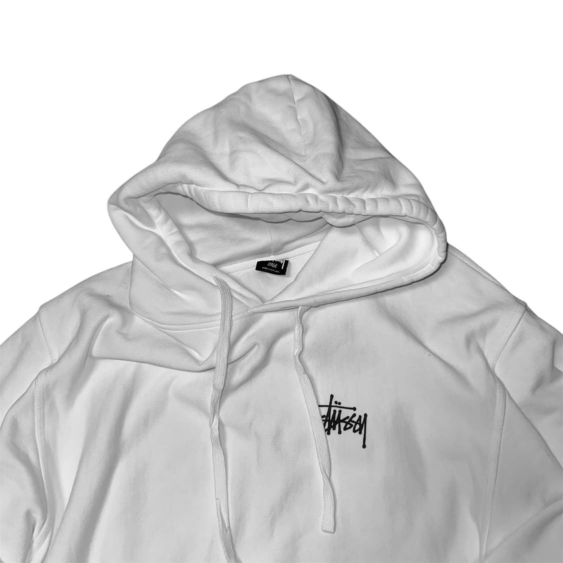 스투시 베이직 후드 화이트 L 상품이미지2