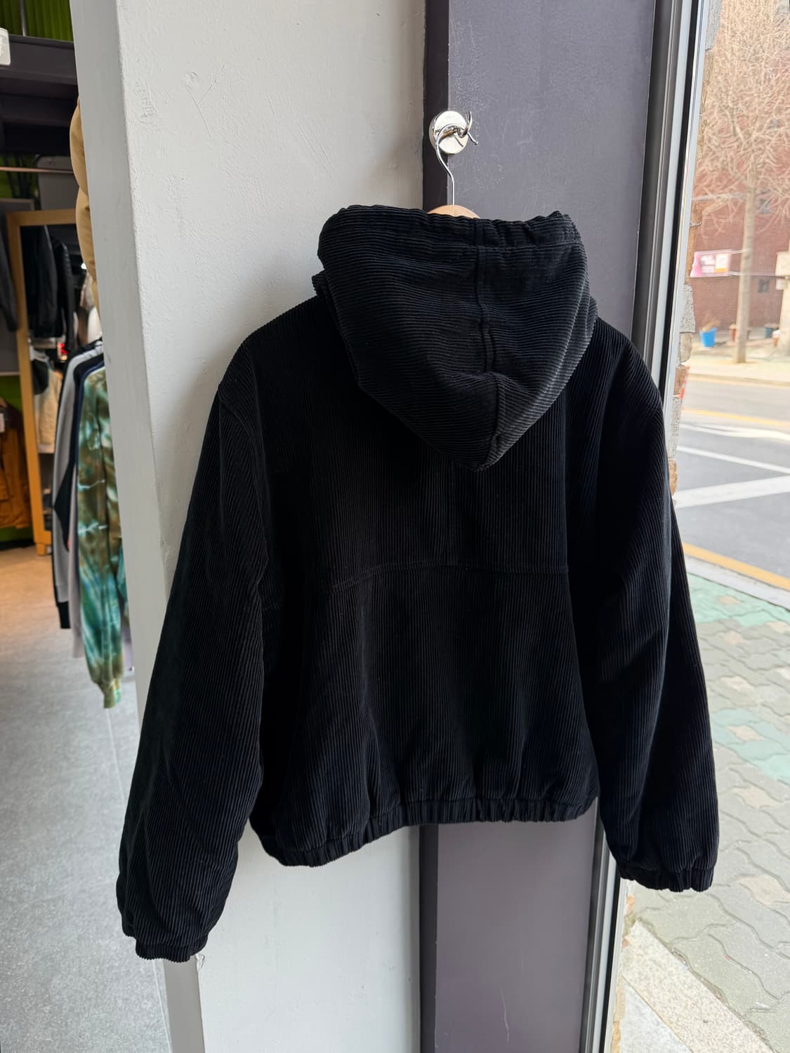 M/ 스투시 베이직 로고탭 코듀로이 액티브 후드 점퍼 상품이미지7