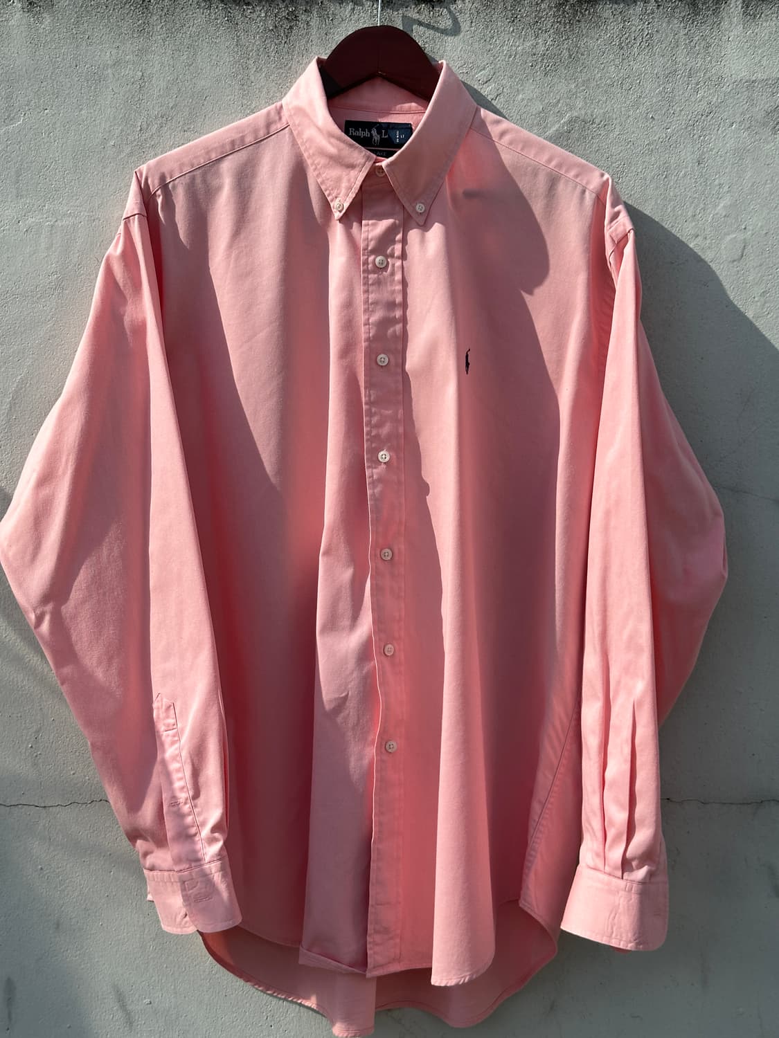 [3XL] 폴로 랄프로렌 핑크 트윌코튼 셔츠 상품이미지1