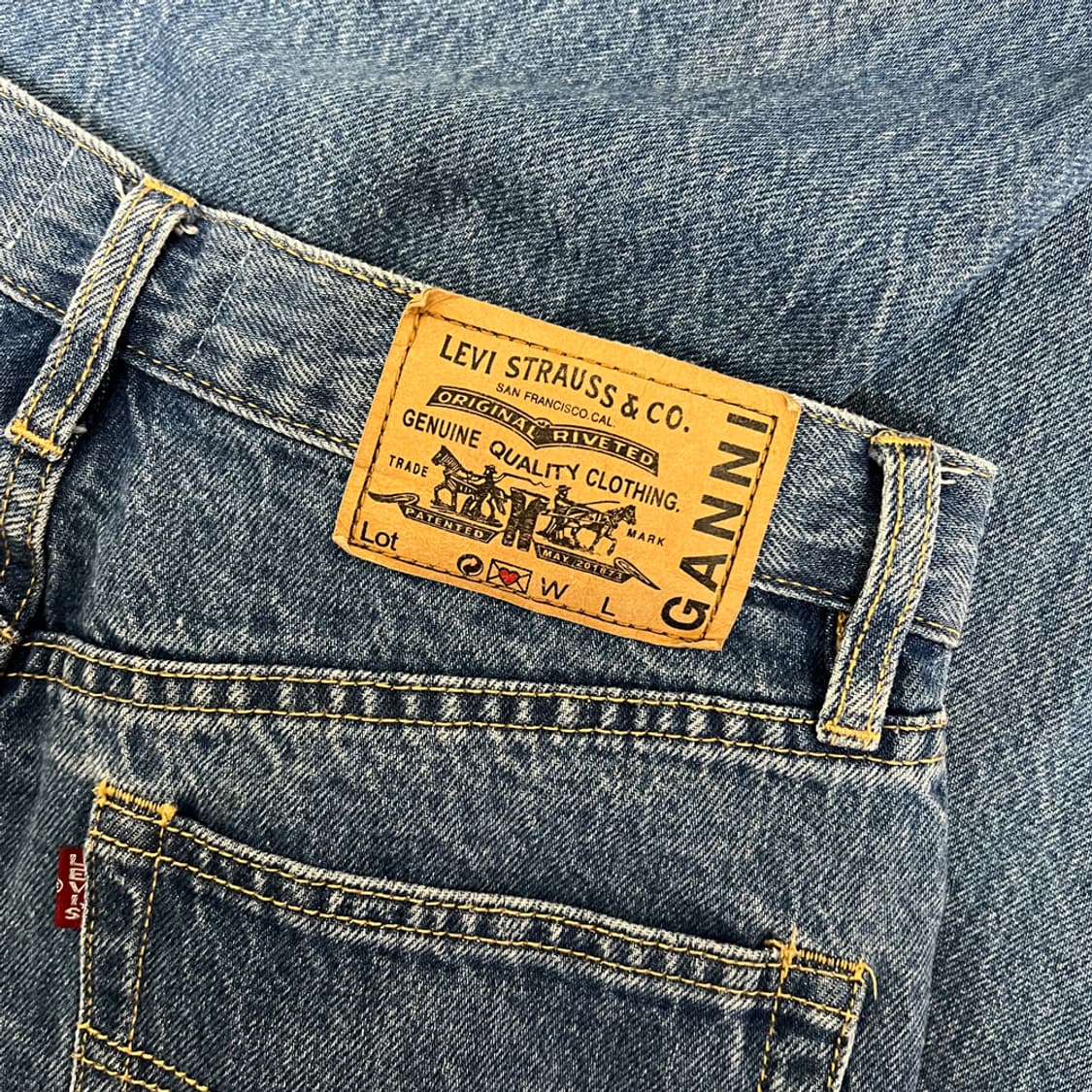 리바이스 x GANNI 가니 데님 팬츠 청바지 27 상품이미지4