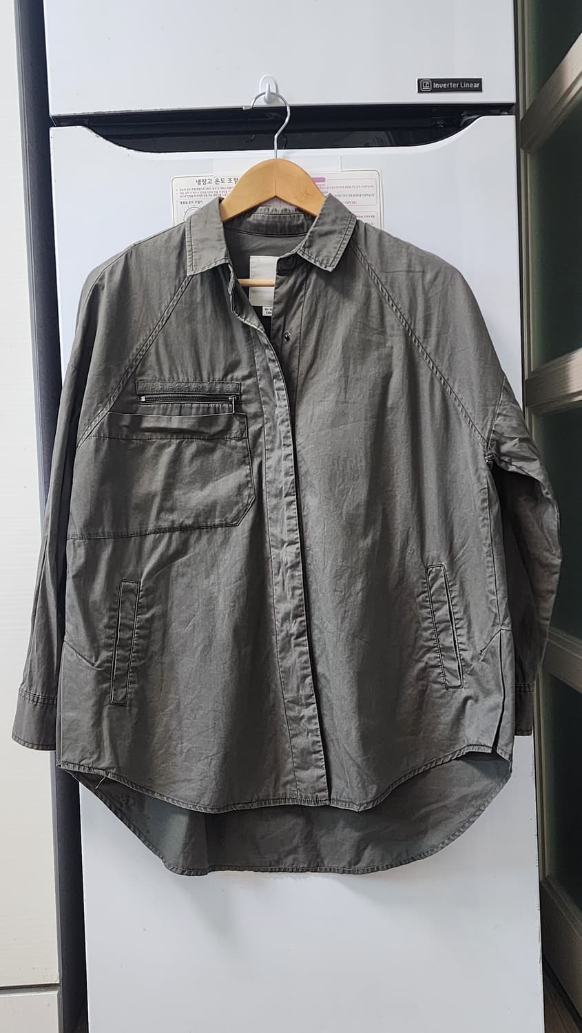 SJ WANI 카키색 셔츠 55사이즈 상품이미지1