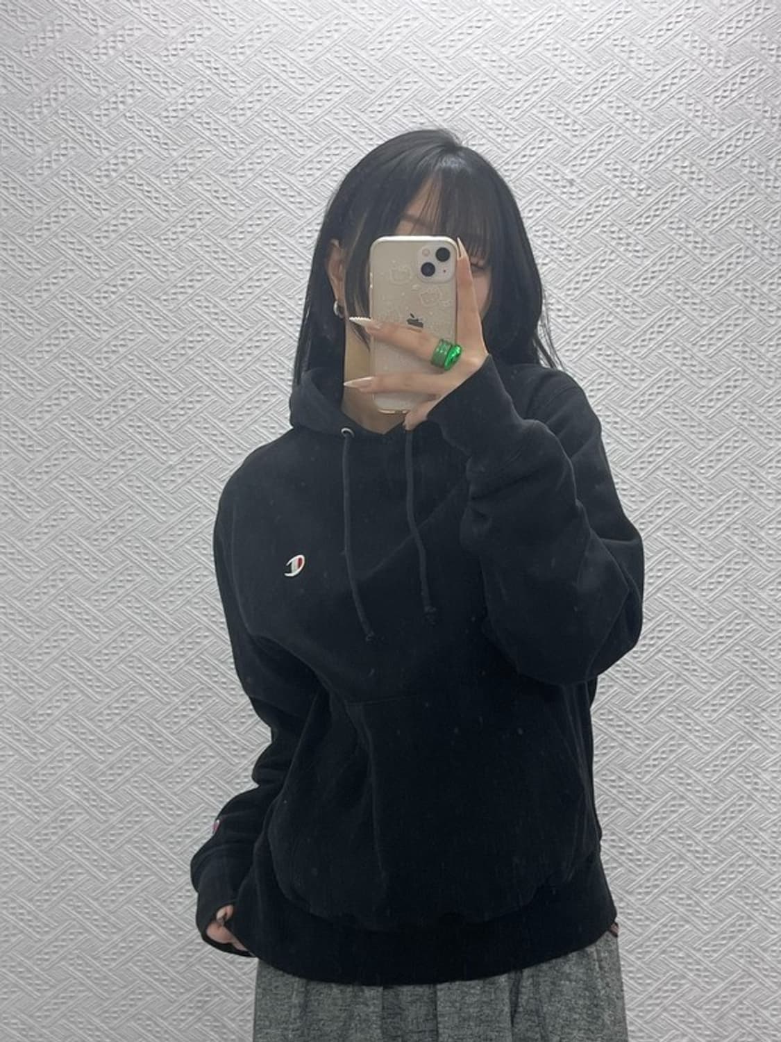 챔피온 리버스위브 빈티지 캐주얼 약기모 후드티 S C08375 상품이미지1