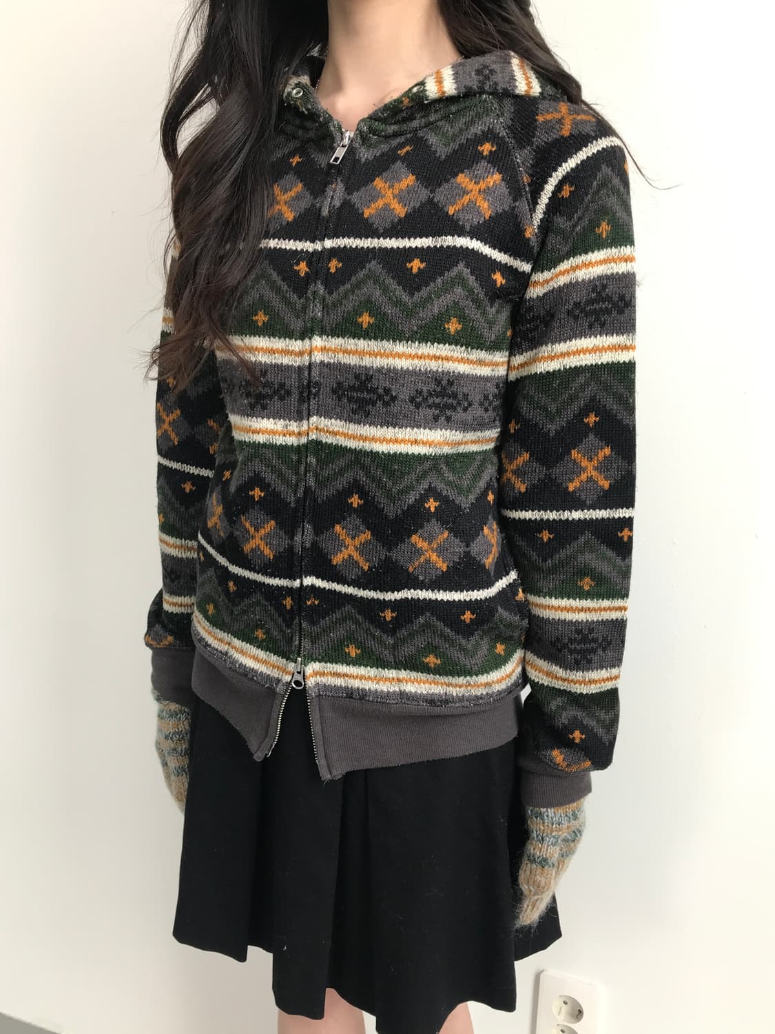 Honeysuckle Rose Knit Zip Hoodie 상품이미지3