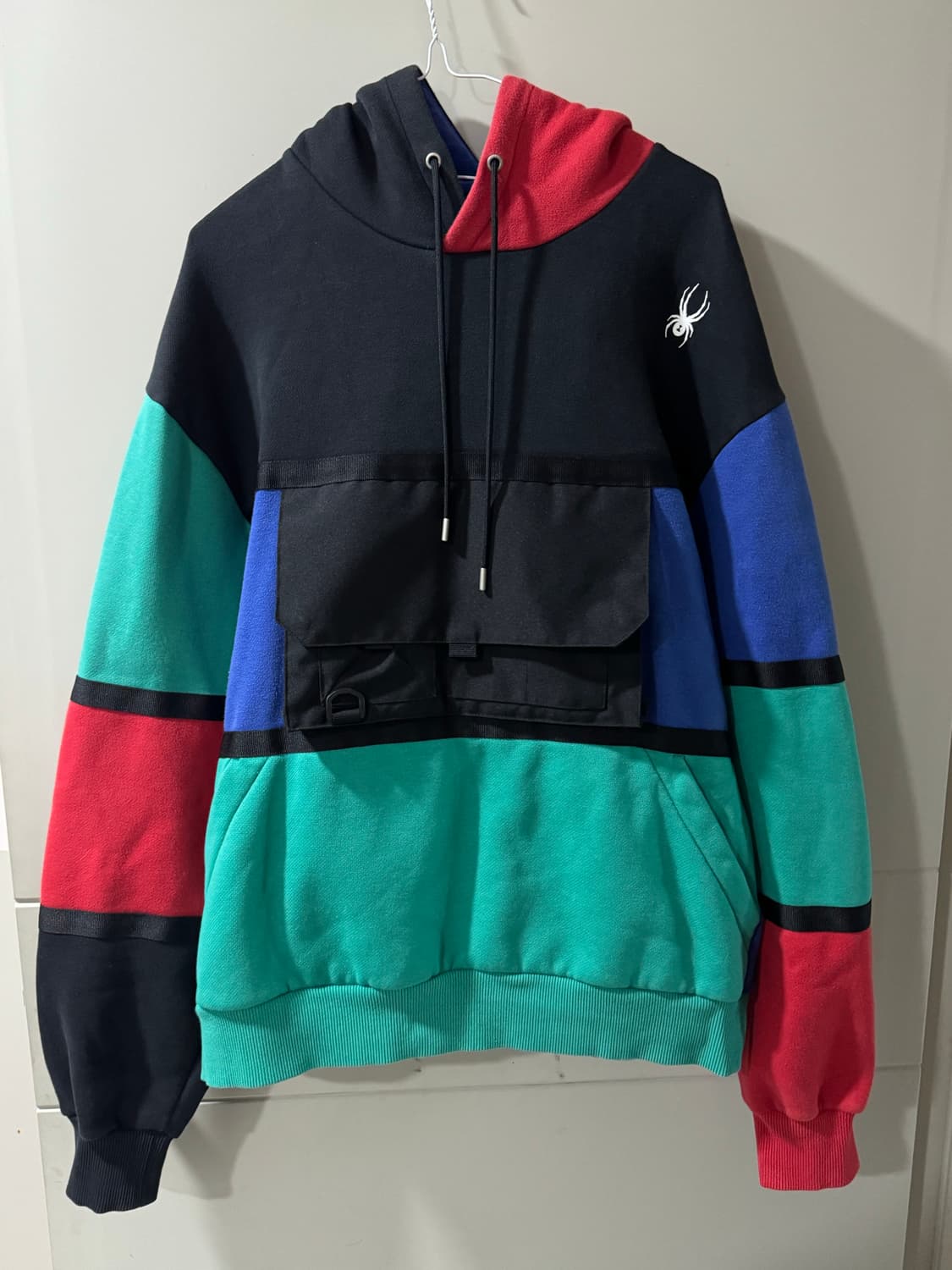 [100] 스파이더 멀티컬러 기모 후드티 상품이미지1