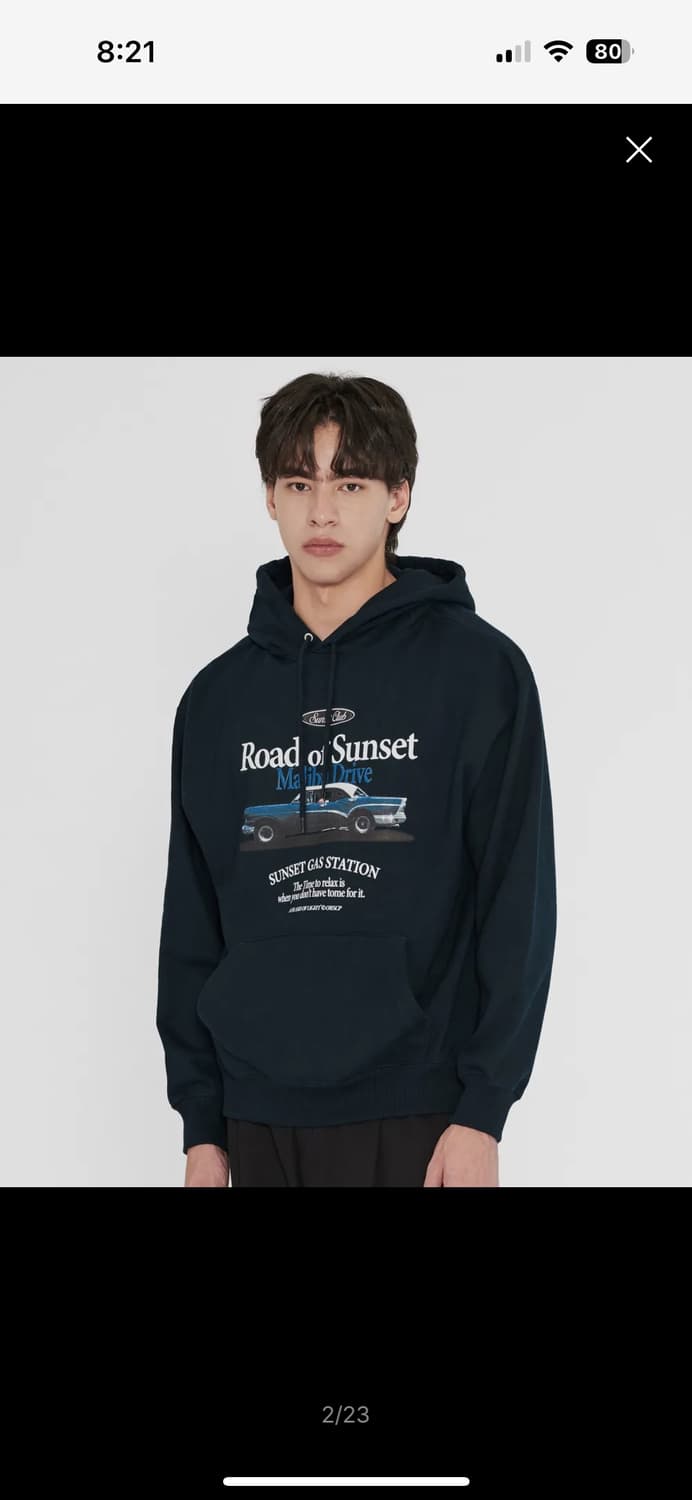 OURSCOPE Road Of Sunset Hoodie (Navy) 상품이미지2