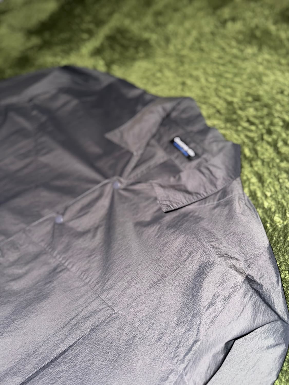 [XL] 코스트퍼킬로 게더드 나일론 다트 디테일 셔츠 챠콜 상품이미지2