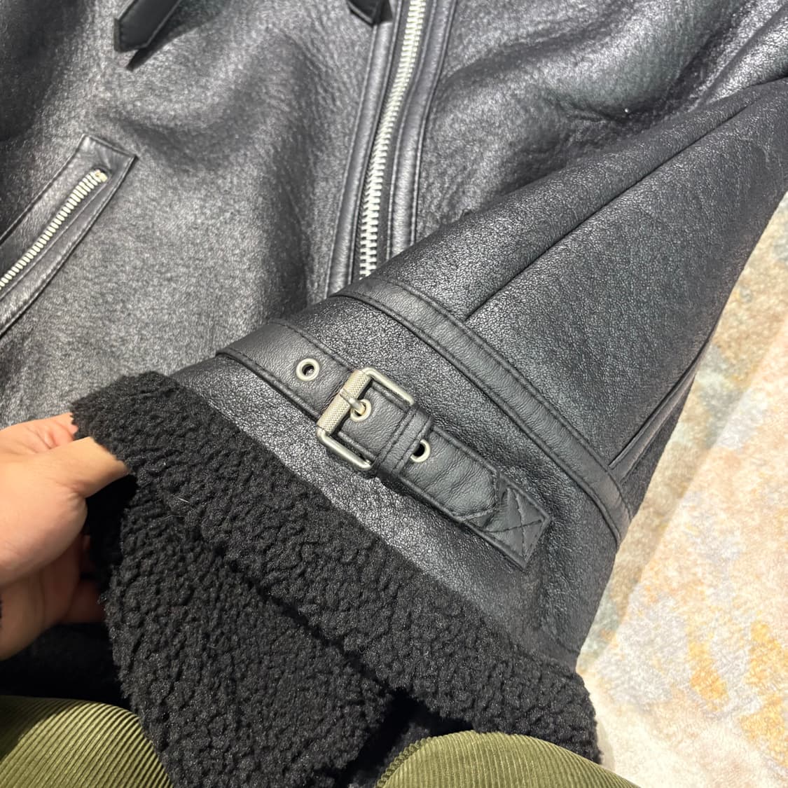 빈티지 블랙 무스탕 자켓 상품이미지5