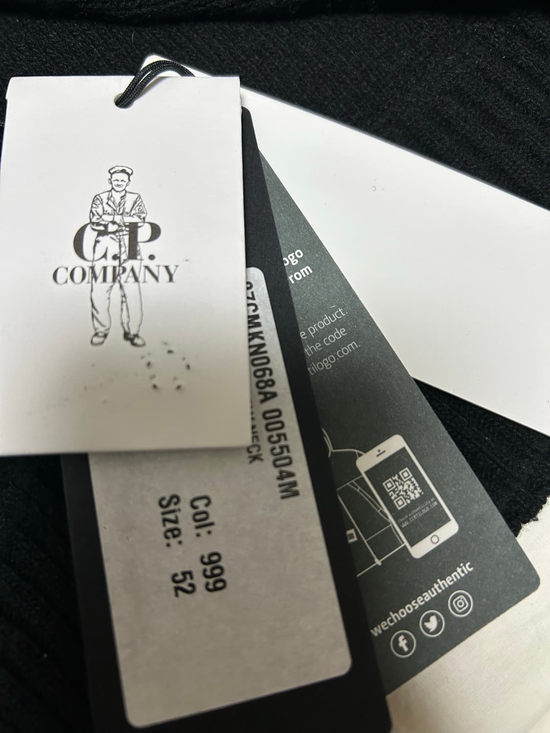 cp company  블랙 울 니트 52(105) 상품이미지6