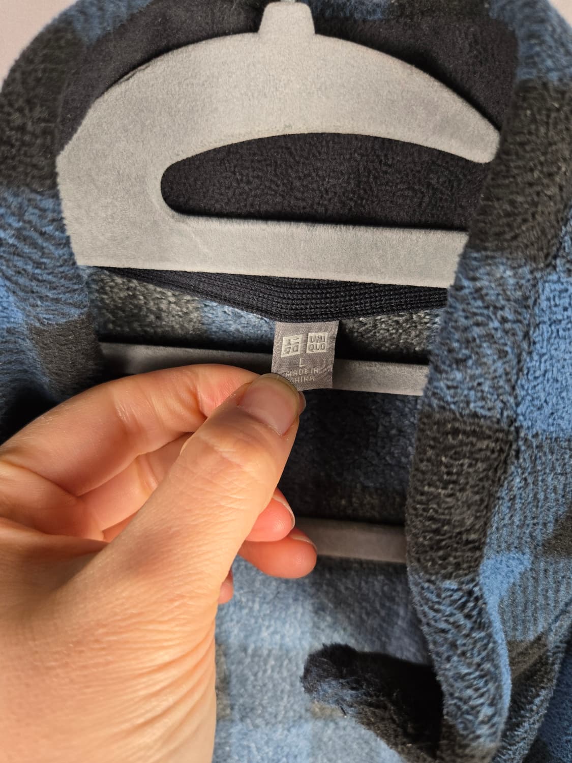 [무료배송]유니클로 L 남성 타탄 체크 후리스 집업 자켓 상품이미지8