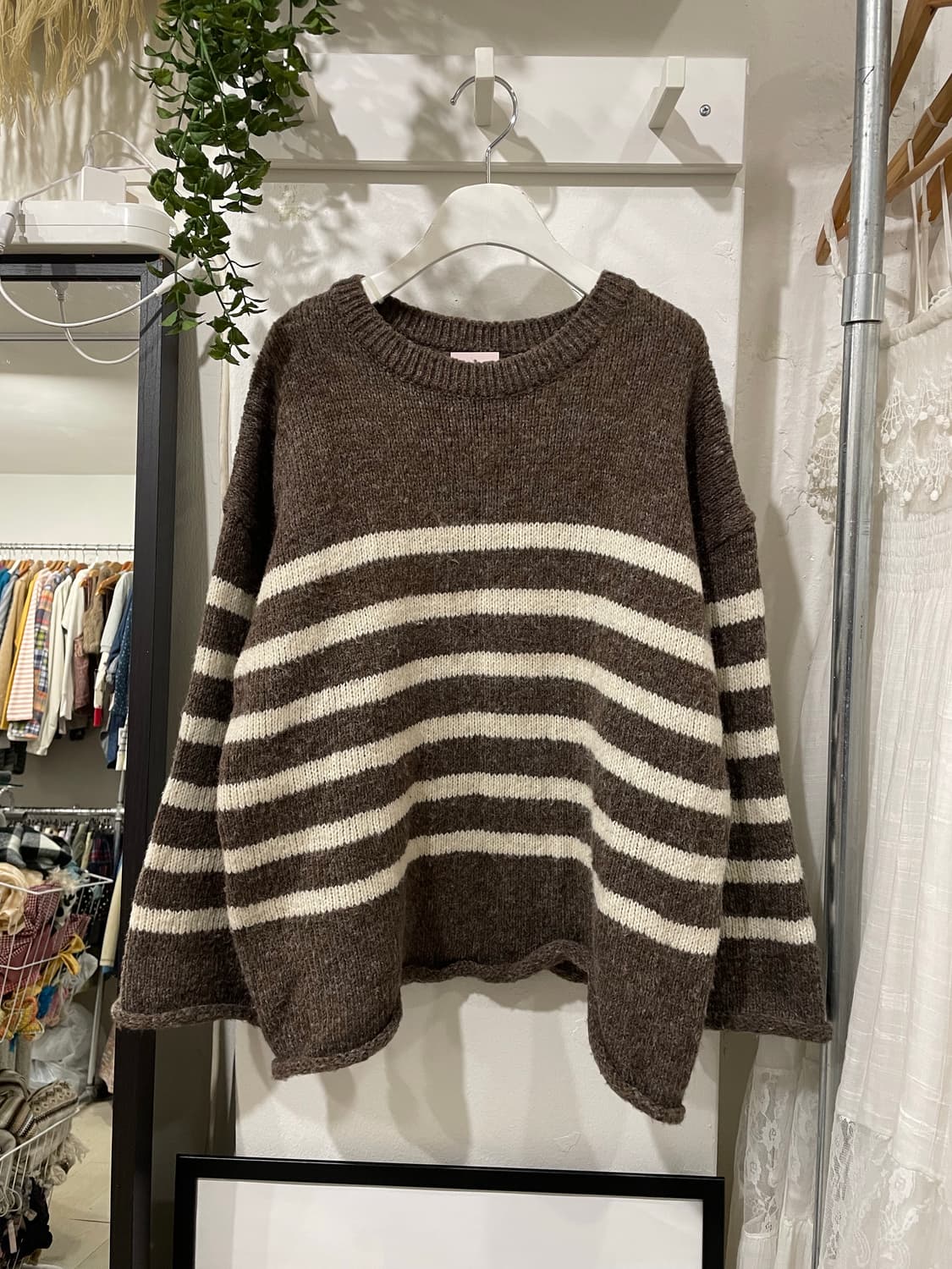 오버핏 스트라이프 니트 상품이미지7