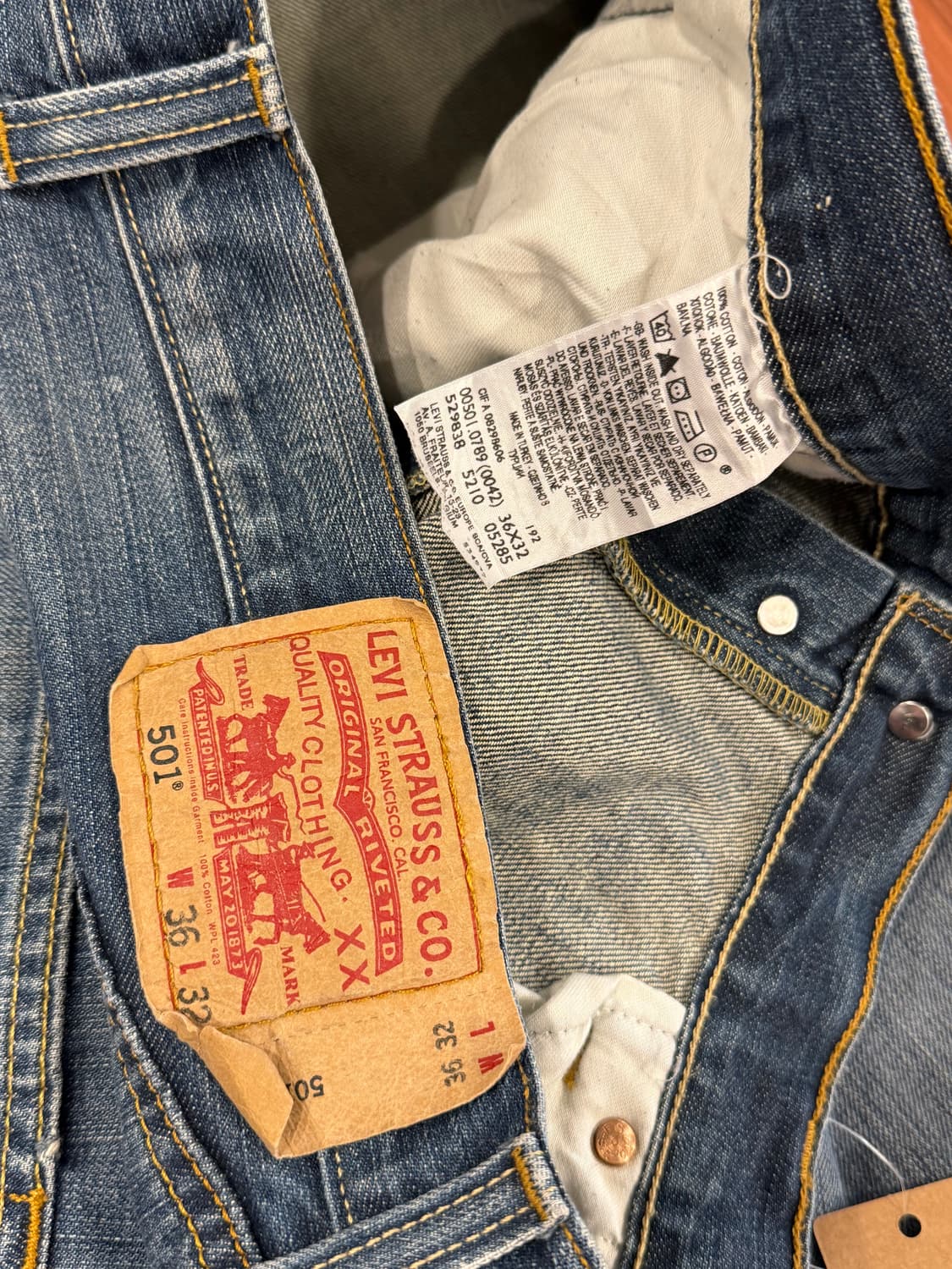 Levis 리바이스 501 데님 팬츠 (35inch) 상품이미지9