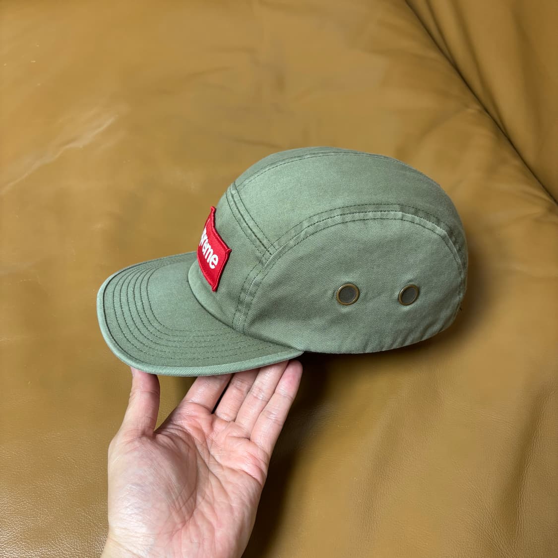 Supreme 슈프림 밀리터리 워시드 카키 캠프캡 모자 (Khaki) 상품이미지4