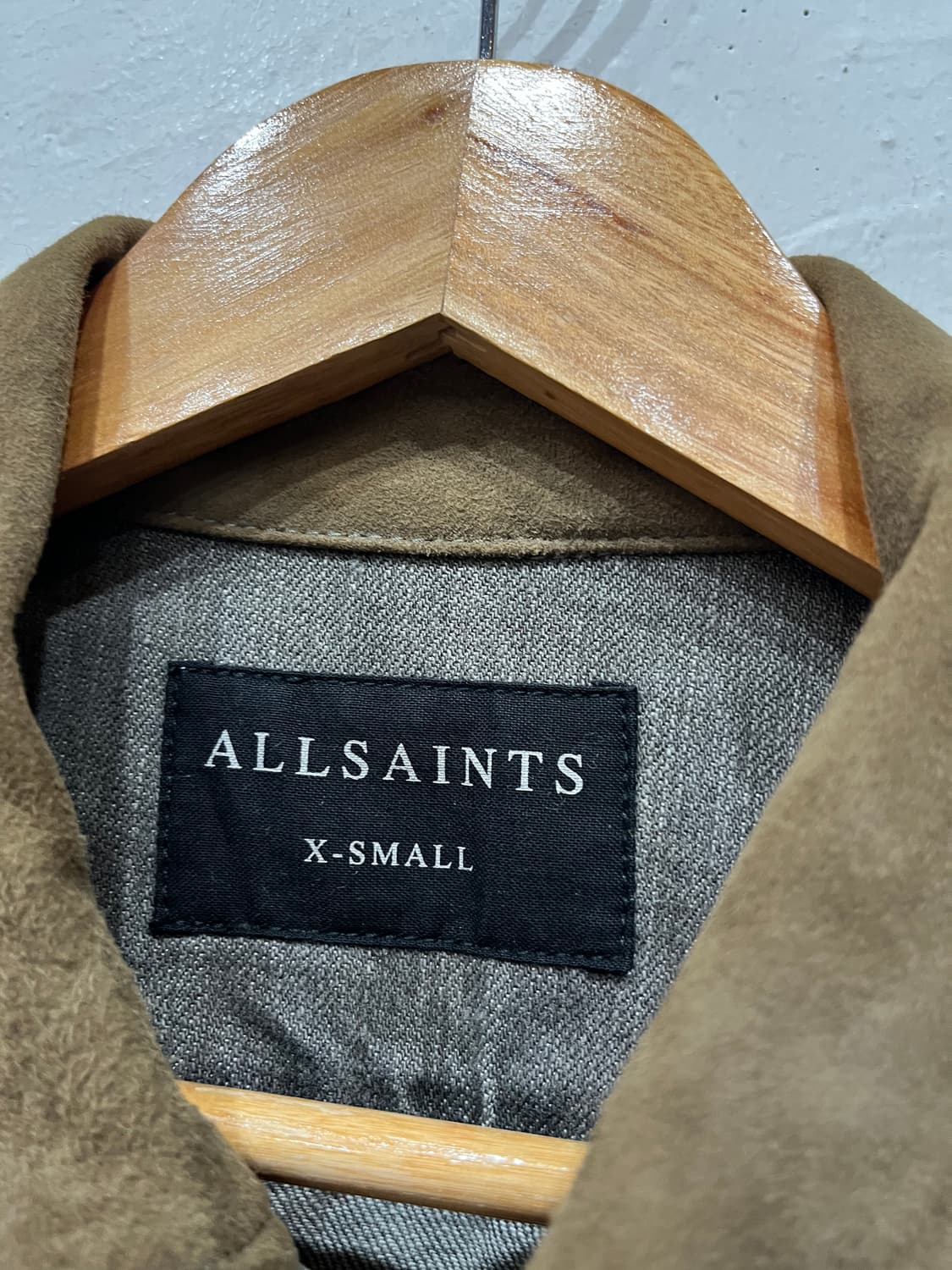 ALL SAINTS 올세인츠 양가죽 스웨이드 트리밍 데님 자켓 상품이미지5