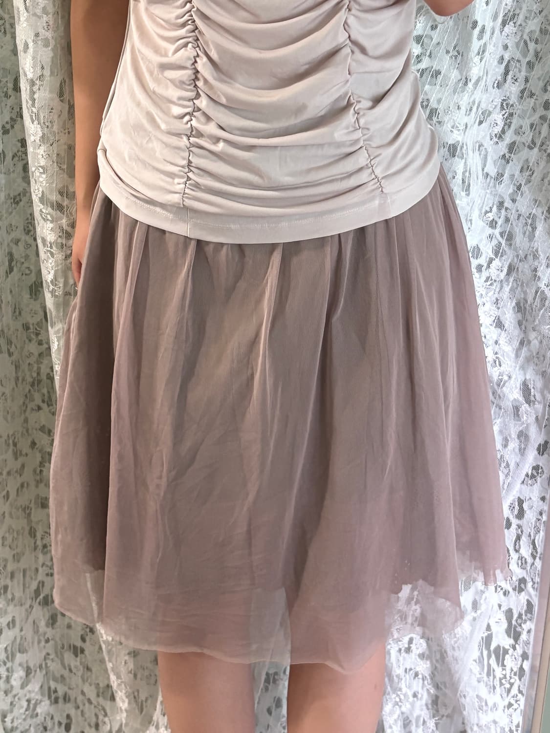 Brown skirt 상품이미지2