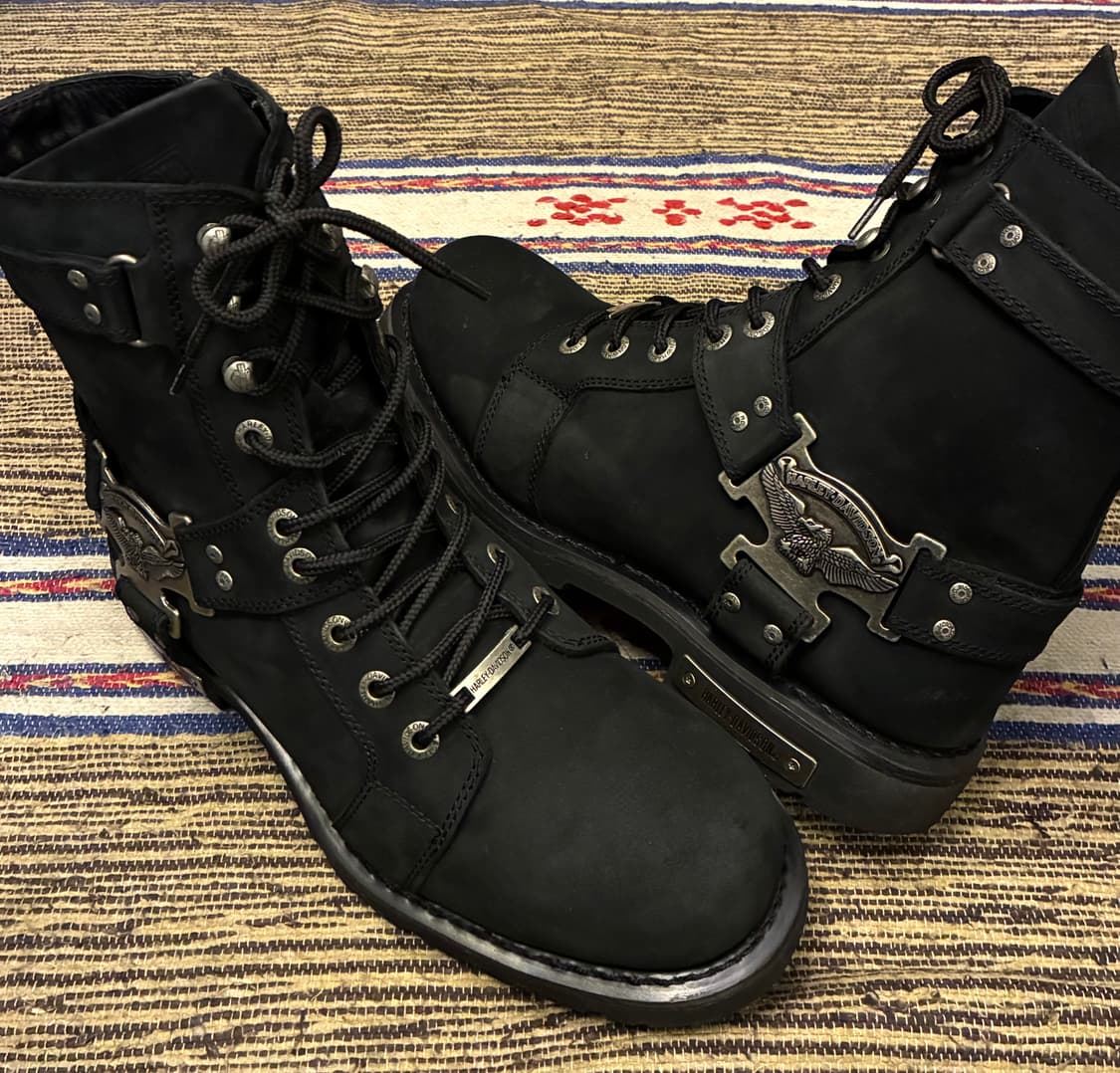 (290~295)할리데이비슨 찰스 모터사이클 지퍼 부츠 워커 상품이미지1