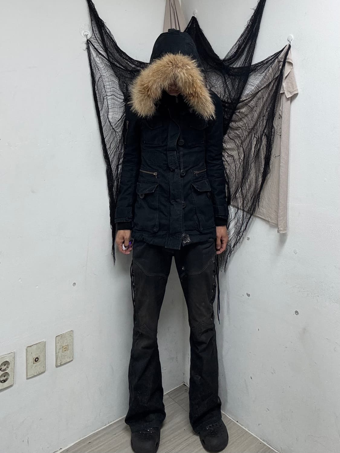 [MOUSSY] Gimmick Design Fur Hoodie Jacke 상품이미지2