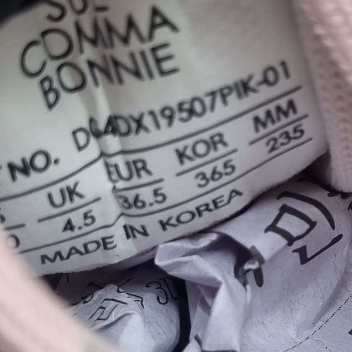 슈콤마보니 핑크 여성운동화235 굽5 상품이미지6