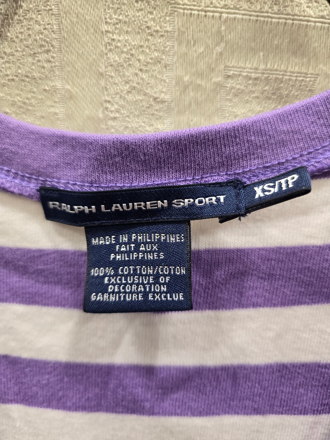 랄프로렌 퍼플 스트라이프 반팔티 XS(44) 상품이미지6