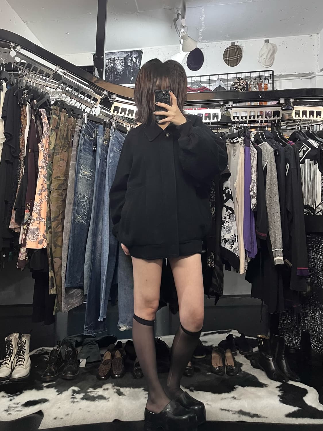 오버핏 크롭 집업 자켓 상품이미지2