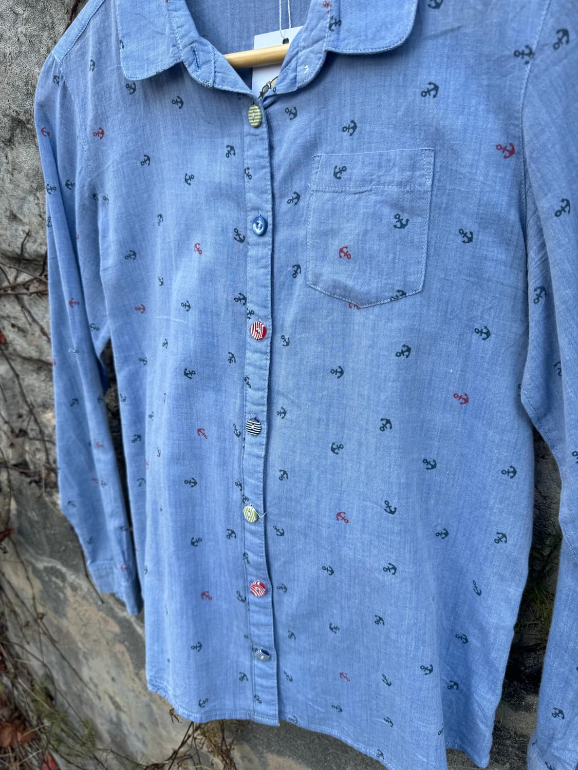 일본 빈티지 미해순 닻 패턴 셔츠 상품이미지3