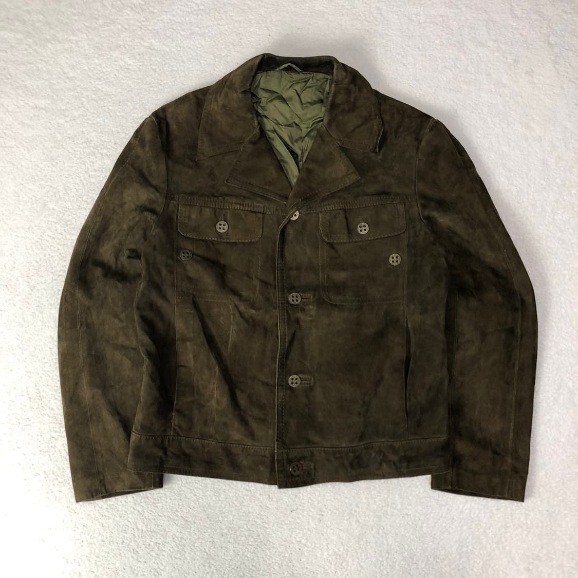 Spieth style 카키 스웨이드 레더자켓  상품이미지1