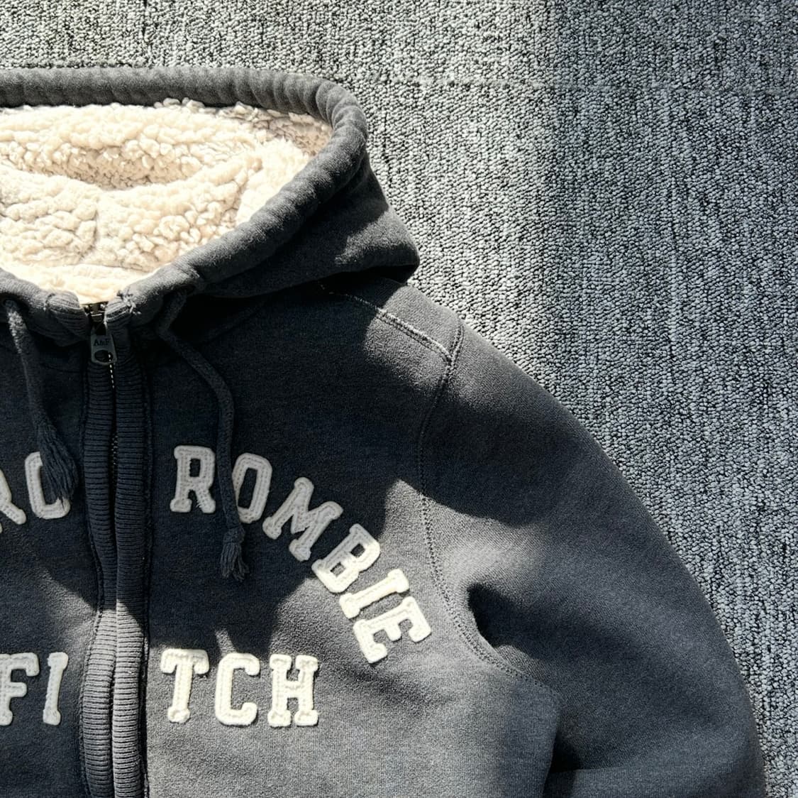 아베크롬비 차콜 울프죠 쉐르파 후드집업  상품이미지2